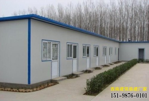 昆明富民县600方单层T式活动板房已经完工(合作单位惠丰建筑公司)